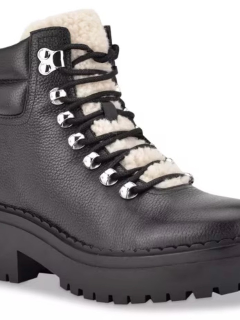 Marc Fisher Nairy leather shearling Hiking Boot 8.5
